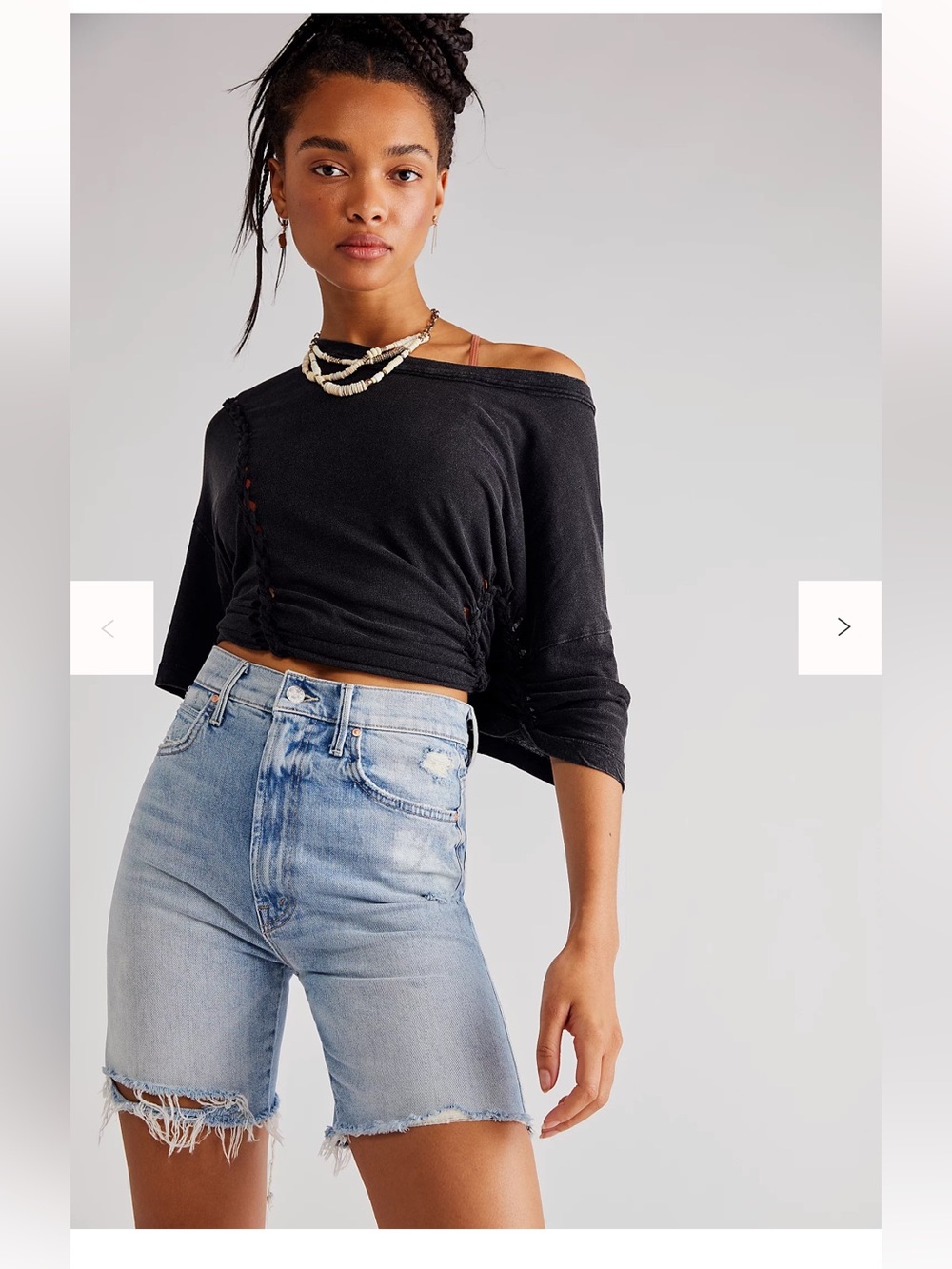 NWT MOTHER High-Waisted Smokin' Fray Shorts Sz 27